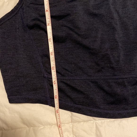 Prana cropped workout top sports bra size large navy blue - Picture 7 of 7
